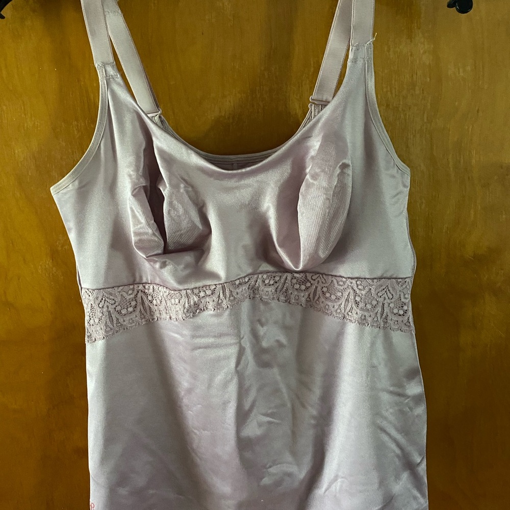 Ruby Ribbon Purple Shapewear Camisole with Lace Trim